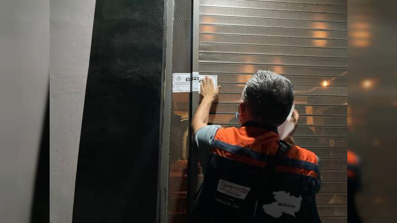 Suspenden 3 centros nocturnos en Uruapan, Michoacán 