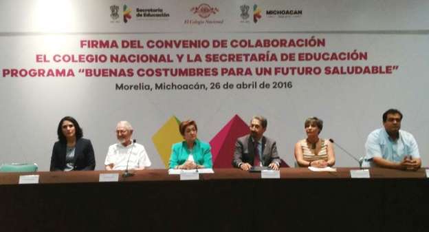 Secretaría de Educación en Michoacán signa convenio de colaboración y apoyo con el Colegio Nacional de Salud 
