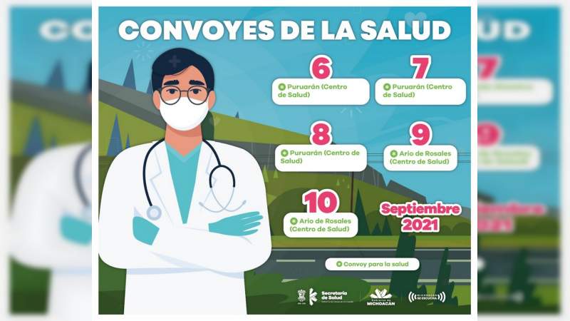 Se despliega en Puruándiro y Ario de Rosales, Michoacán, el Convoy de la Salud   