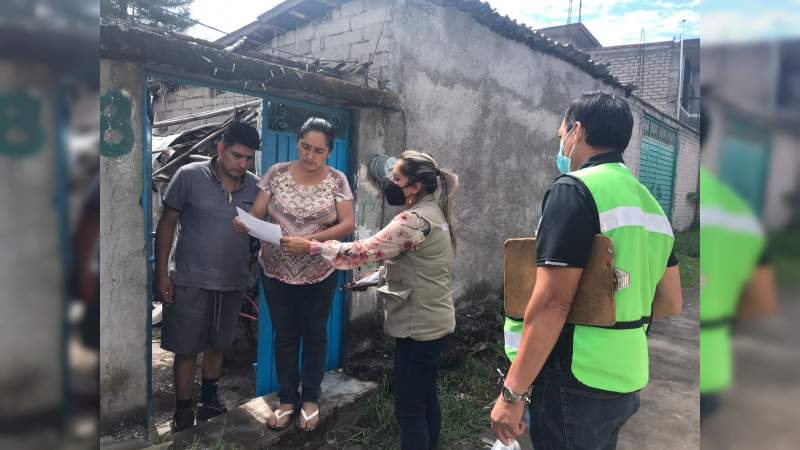 Realizan trabajos de sanitización y fumigación en Cuamio, municipio de Cuitzeo, Michoacán