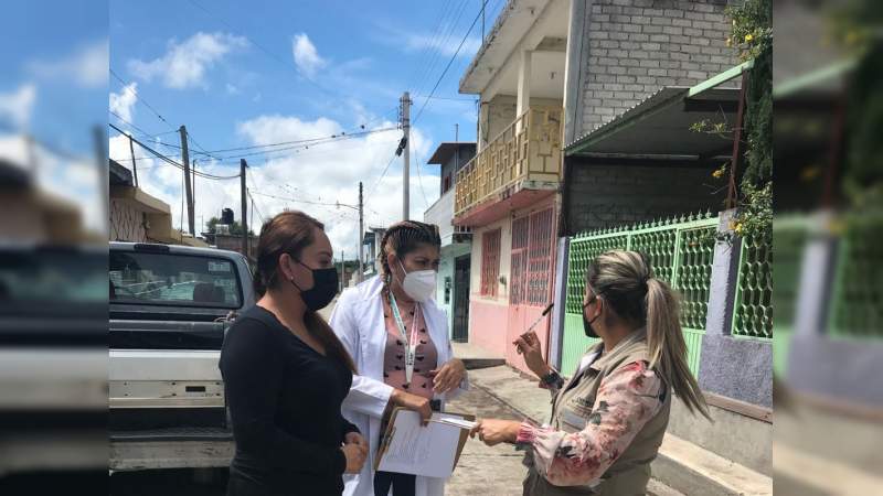 Llevan a cabo tareas de sanitización y fumigación en Cuamio, Michoacán