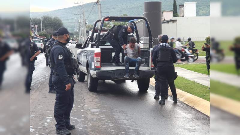 Riña deja saldo de un acuchillado y un detenido, en Zamora