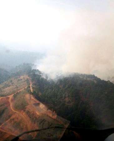 Fuera de control incendio en cerro de Uruapan, Michoacán; llaman a extremar precauciones - Foto 0 