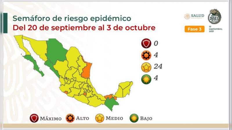 Michoacán; permanecerá en Semáforo amarillo por COVID-19 