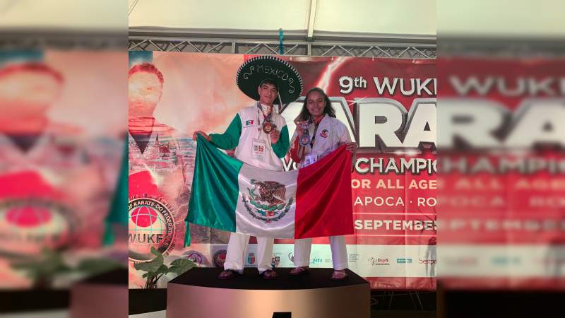 Karatecas michoacanos obtienen 3 medallas en Copa Mundial de Karate do 