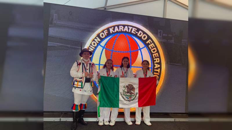 Karatecas michoacanos obtienen 3 medallas en Copa Mundial de Karate do 