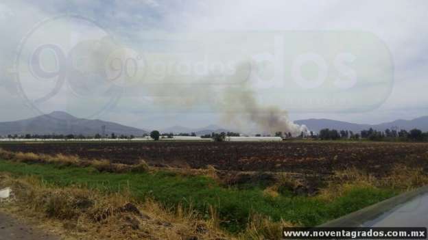 Evacúan a más de 200 trabajadores por incendio de pastizal en Jacona, Michoacán - Foto 1 