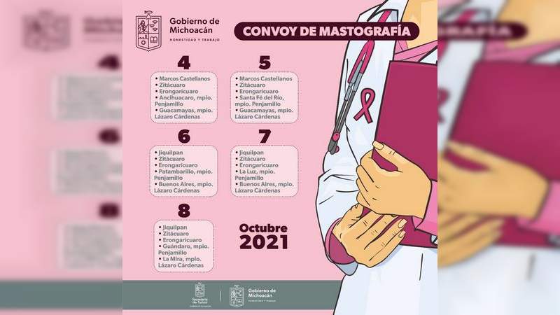 En Michoacán; Unidades móviles de mastografía recorrerán comunidades de difícil acceso 
