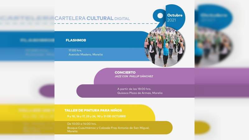 Impartirá SeCultura, talleres de pintura para niños y concierto de Jazz en Morelia 