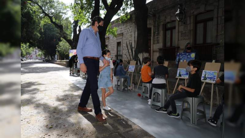 Niñas y niños llenan de talento la Calzada Fray Antonio de San Miguel: SeCultura 
