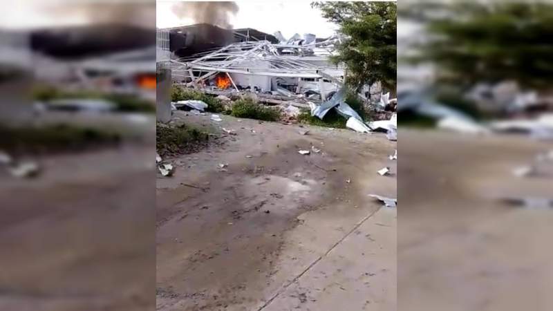 Explota bodega en Tepalcatepec: Se trataría de narcolaboratorio 