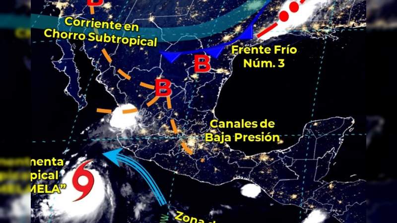 Pronostican chubascos con lluvias fuertes en Michoacán  