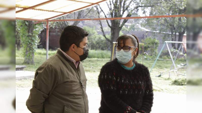 Realizan rehabilitación y limpieza de Jardín de Niños “Carlos Barajas” en Pátzcuaro 