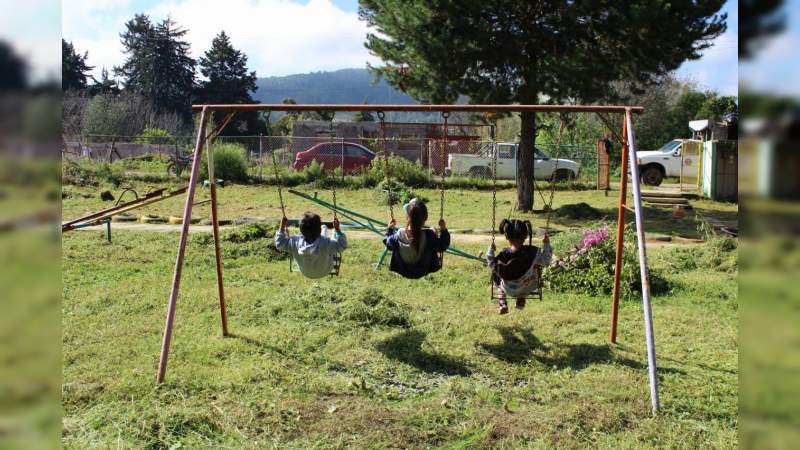 Realizan rehabilitación y limpieza de Jardín de Niños “Carlos Barajas” en Pátzcuaro 