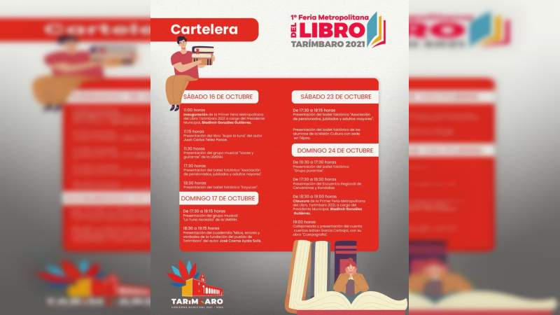  Inicia este 16 de octubre, Primera Feria Metropolitana del Libro de Tarímbaro  