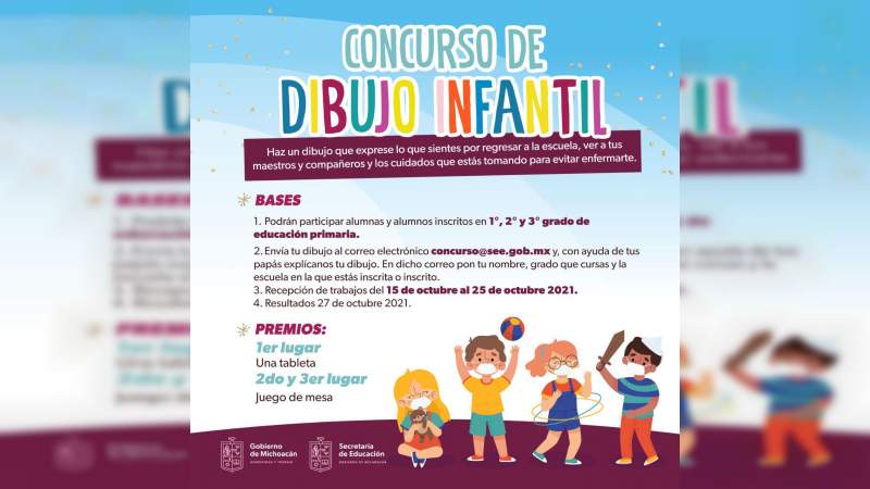 Publica SEE convocatoria para concurso de dibujo y ensayo infantil 