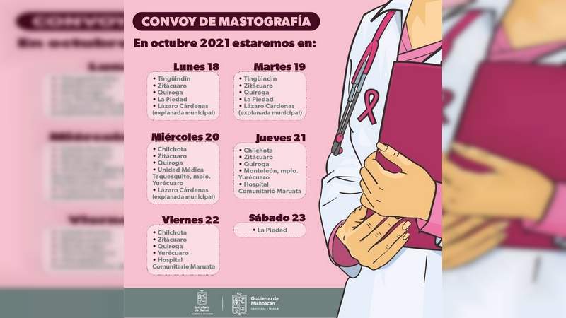 En Michoacán; se realizan acciones para la detección oportuna de cáncer de mama 