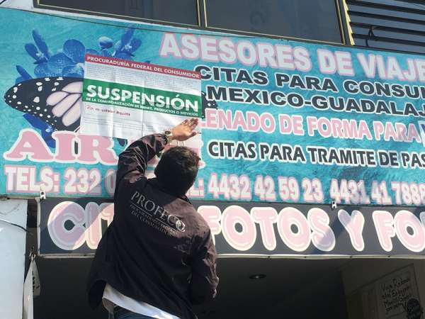 Profeco suspende 6 negocios dedicados a la gestoría de visas y pasaportes en Morelia - Foto 0 