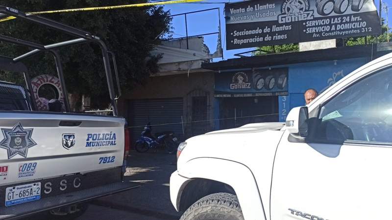 Balean a trabajador de vulcanizadora, en Celaya 