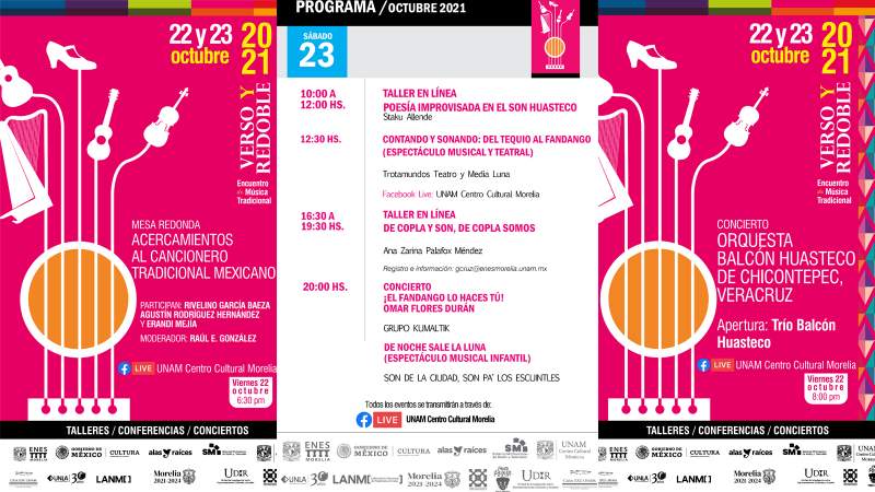 Presenta UNAM Morelia, programa artístico Verso y Redoble 2021