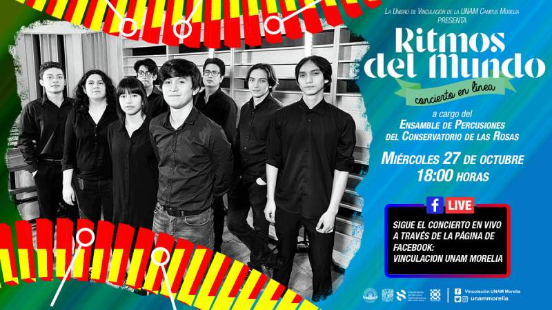 Presenta UNAM Morelia concierto “Ritmos del mundo” 