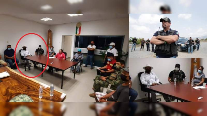 Grupo armado del “Teto” asume la seguridad en Coahuayana: Se sienta a la izquierda del Alcalde en reunión oficial; aseguran que él lo impuso 