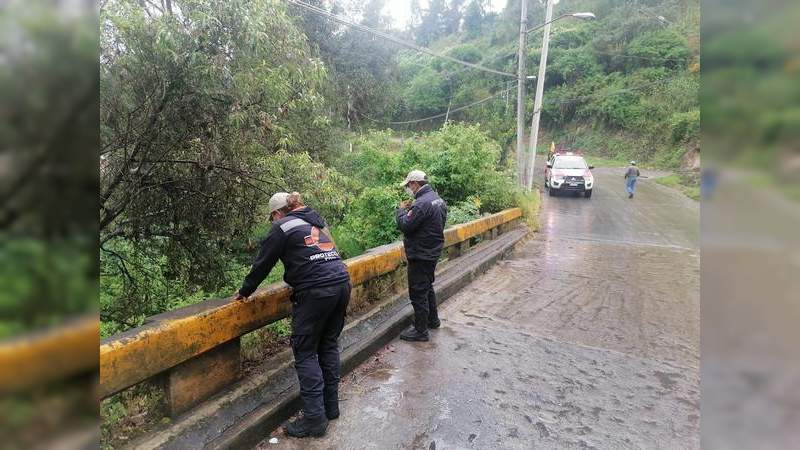 Monitorea PC de Zitácuaro ríos y presas por paso del huracán Rick por la entidad