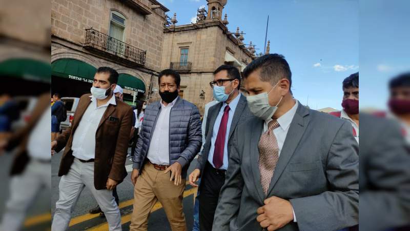 Llega marcha de Poder de Bases al centro de Morelia