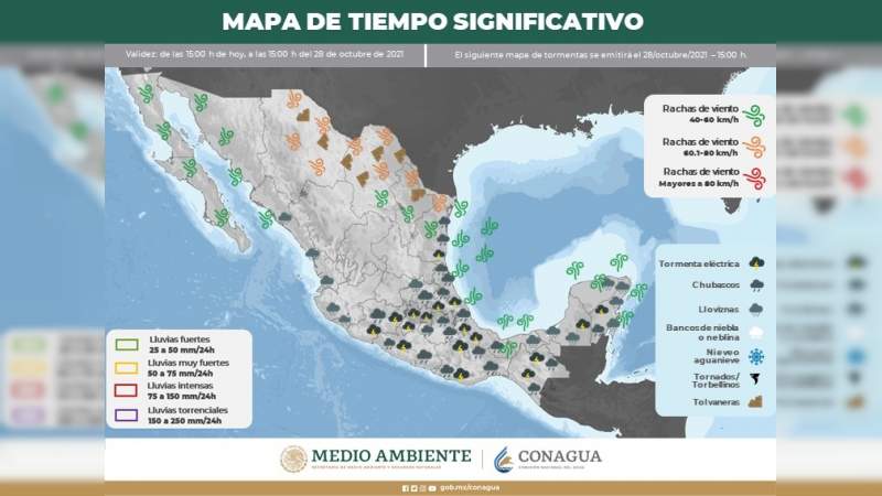  Frente frío 6 ocasionará descenso de temperatura en Michoacán  