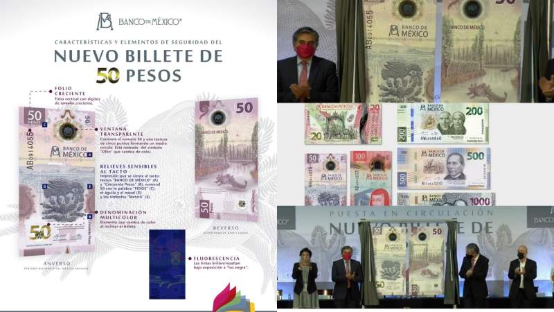 Adiós Morelos, hola Ajolote: presentan nuevo billete de $50 mexicanos  