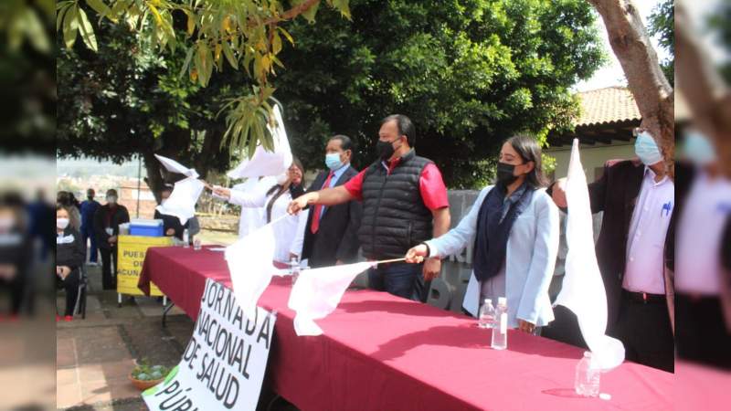 Se inicia la segunda jornada nacional de salud publica, en Pátzcuaro, Michoacán