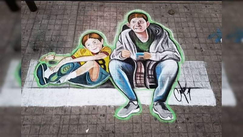  Juan Carlos Leyva crea un mural en memoria del actor  Octavio Ocaña "Benito" 