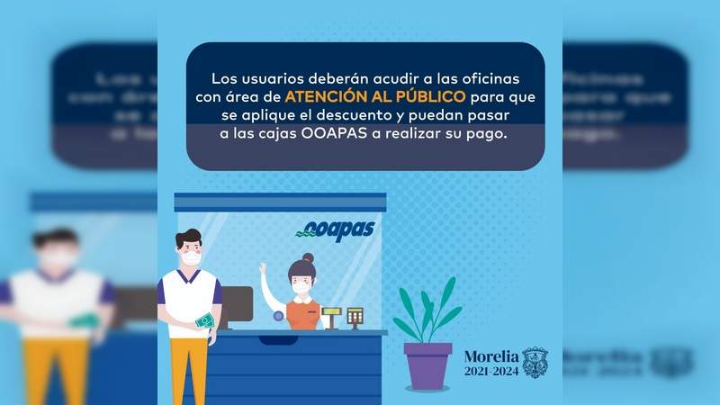 Con descuentos en multas y recargos en Morelia, Michoacán, el OOAPA se suma al Buen Fin