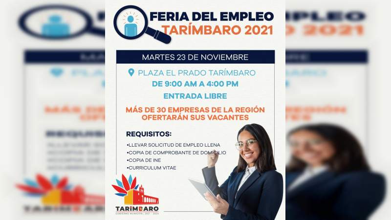 Alistan Feria del Empleo en Tarímbaro, Michoacán  