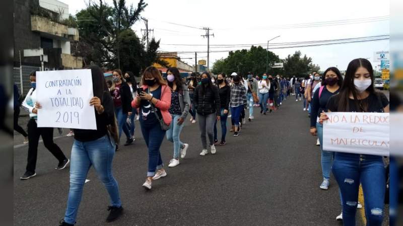 Normalistas marcharán este jueves en Morelia 