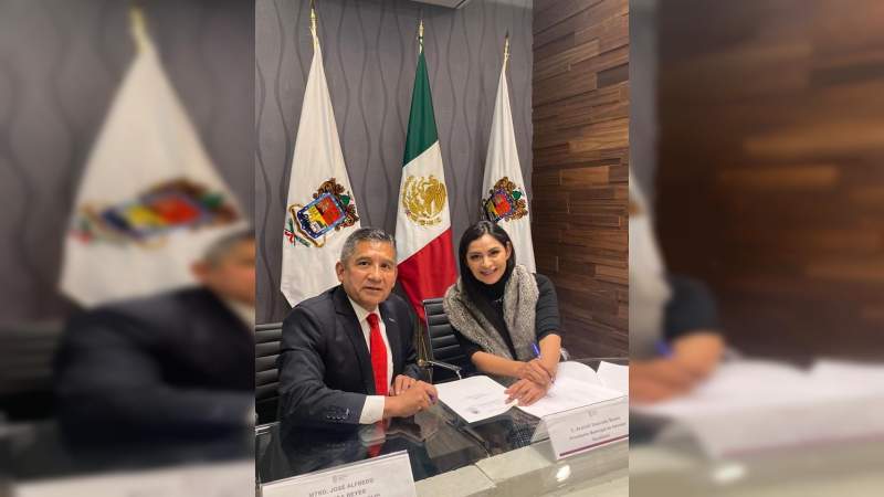 Firma Salvador Escalante convenio de colaboración y cooperación con SSP Michoacán  
