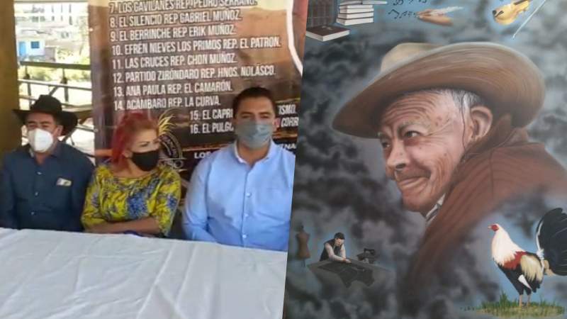 En Zinapécuaro rinden homenaje al maestro Fausto Fuentes, el gallero más longevo del mundo 