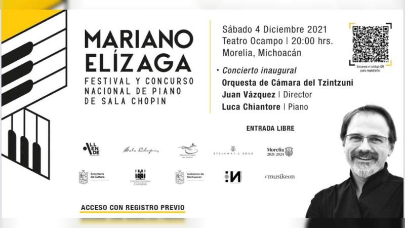El Festival y Concurso Nacional de Piano “Mariano Elízaga” y SeCultura de Morelia unen esfuerzos y presentan conciertos gratuitos 