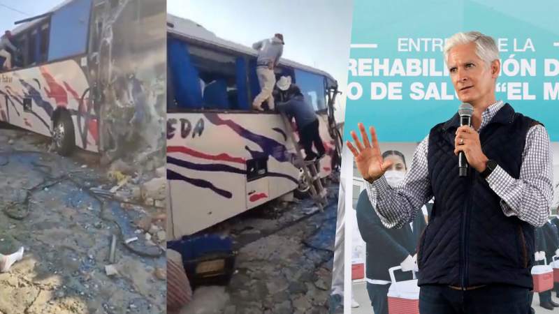 Lamenta Gobernador de Edomex, accidente de autobús donde varios pasajeros perdieron la vida 