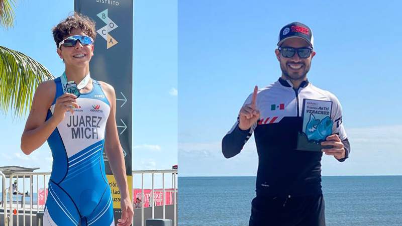Michoacanos siguen cosechando medallas en el Triatlón Astri Veracruz