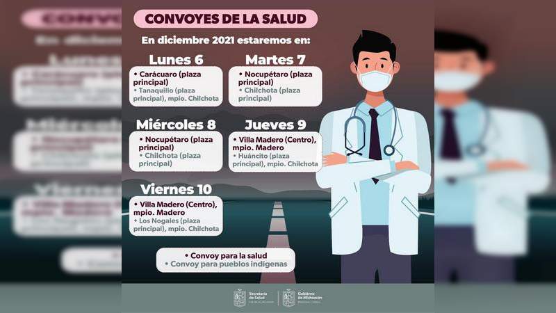 En Michoacán; Atienden salud de comunidades a través de los Convoyes de Salud 
