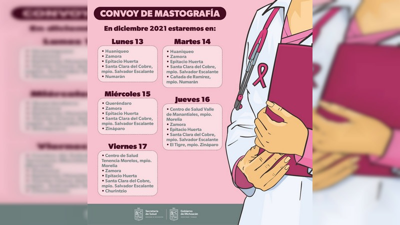 Continúan recorridos de Mastografías móviles en Michoacán   