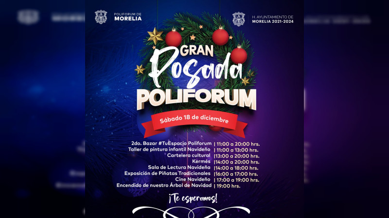 Invita Polifórum de Morelia a su “Gran Posada”