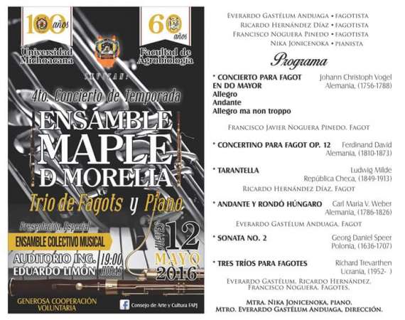Patrocina UMSNH dos conciertos este fin de semana en Morelia y Uruapan - Foto 0 