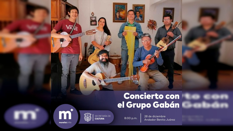 Grupo Gabán, en concierto este 28 de diciembre en Morelia 