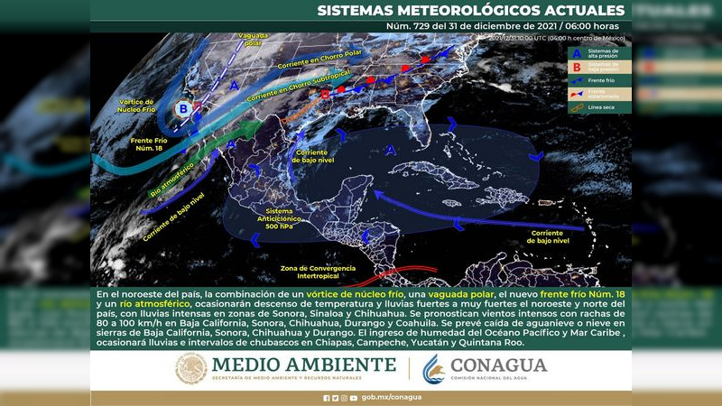 Protección Civil, pide a Michoacán, tomar medidas preventivas por condiciones de las bajas temperaturas  