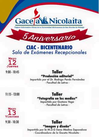 Con talleres, conciertos y conferencias celebra la Gaceta Nicolaita aniversario - Foto 0 