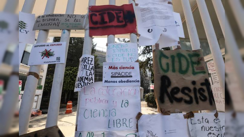 Alumnos del CIDE solicitan diálogo horizontal, "llevamos 40 días aquí porque no nos escuchan" 