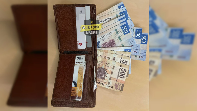 Buscan a dueño de cartera extraviada en plaza Las Américas, Morelia: “Si no lo encuentro donaré el dinero” 