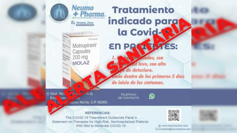 Cofepris alerta por venta de  falso medicamento anticovid 